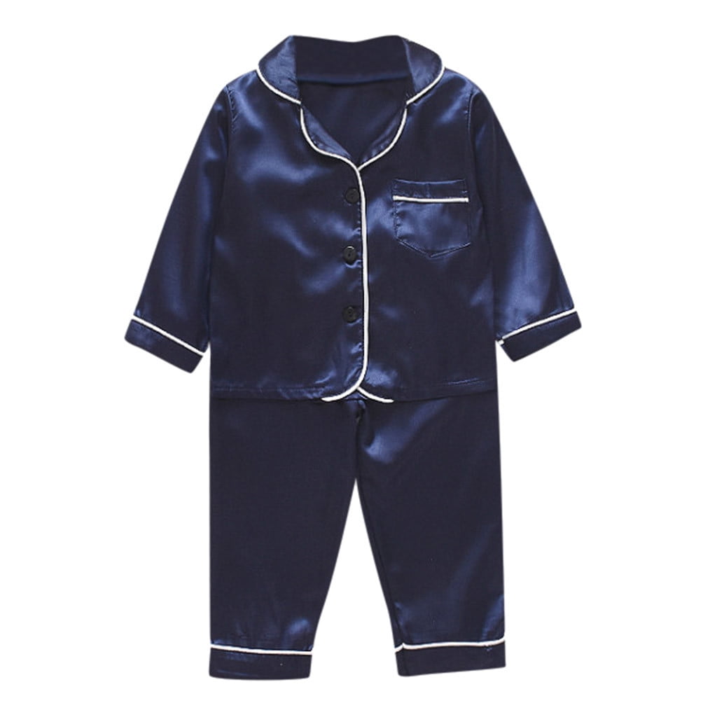 biudgviw Boys Girls Outfits Fall Comfy Collared Long Sleeve Buttons down Shirts Soft Wide Leg Pants 2 Piece Lounge Sets for Children