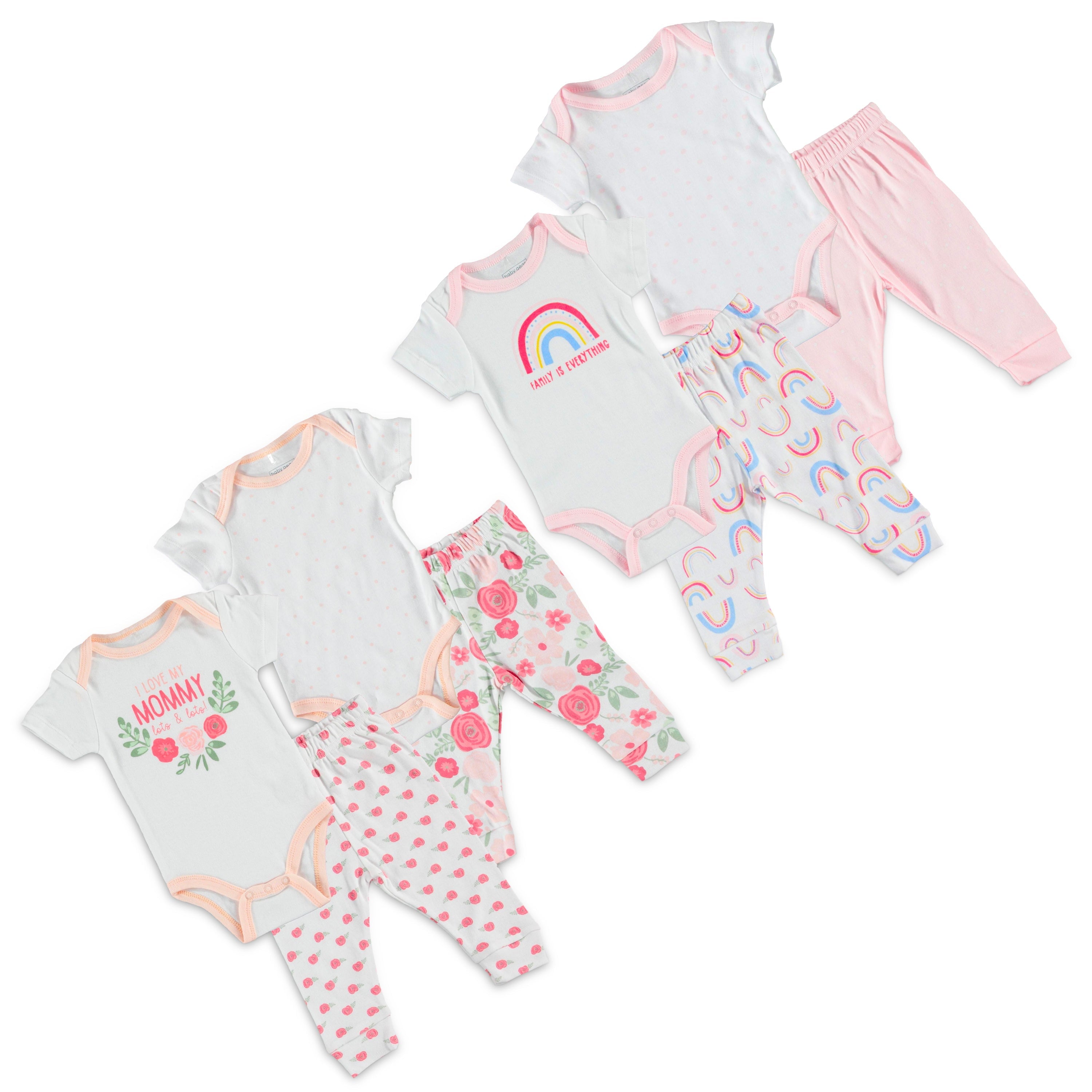 Baby Gear Baby Girl 4 PC Jogger Set, Sizes Newborn-9 Months